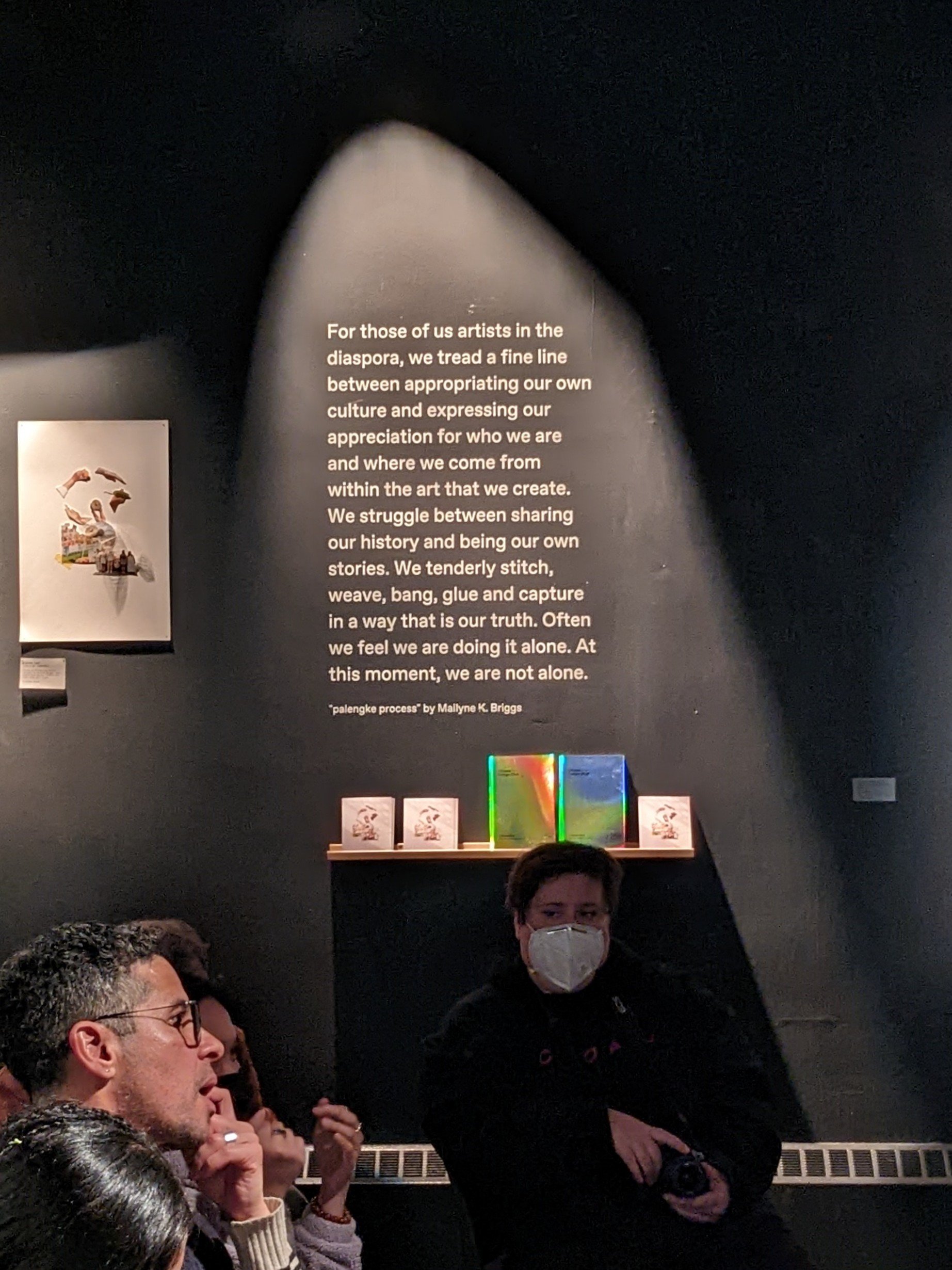 An excerpt of my article on the wall as part of the art exhibit. Pique festival.